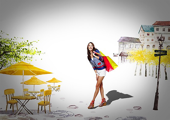 전신 PSD 서양인 외국인 나무 식물 백인 편집 편집이미지 우먼라이프 라이프스타일 건축물 여자 길 가로등 의자 탁자 거리 주택 알림판 그림자 한명 서기 미소 웃음 들기 사람 이벤트 성인 건물 쇼핑 종이봉투 쇼핑백 파라솔 표지판 노천카페 여자만 여자한명만 성인여자만 성인만 이미지편집 1 공공시설 건축 가구 가방 모션 봉투 표정 인종 생활 카페 파일형식