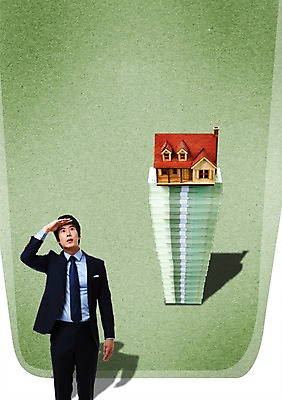 PSD 편집이미지 건축물 응시 남자 다수 지폐 돈 비즈니스 넥타이 부동산 주택 한명 서기 사람 정장 손짓 상반신 성인 건물 금융 경제 손들기 쌓기 한국인 직장인 비즈니스맨 돈다발 내집마련 남자만 남자한명만 성인남자만 성인만 이미지편집 직업 1 시선 잡화 옷 건축 모션 동양인 재산 파일형식