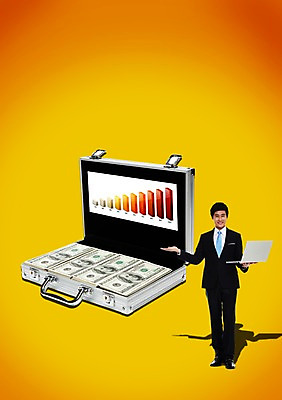 전신 PSD 편집이미지 남자 지폐 돈 가방 비즈니스 넥타이 그래프 안내 한명 서기 미소 웃음 사람 정장 손짓 성인 금융 경제 노트북 컴퓨터 손들기 달러 거래 한국인 직장인 비즈니스맨 돈가방 남자만 남자한명만 성인남자만 성인만 이미지편집 직업 1 잡화 옷 모션 표정 동양인 전자제품 재산 파일형식