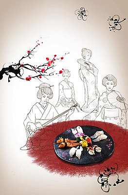 전신 PSD 나무 식물 편집이미지 그릇 식기 접시 여자 꽃 악기 음식 외국문화 일본문화 서기 사람 앉기 여러명 성인 장식 일본 초밥 부채 전통의상 기모노 생선초밥 식생활 일본음식 여자만 성인여자만 성인만 이미지편집 동양문화 전통 아시아 문화 음악 다수 모션 일본전통의상 파일형식