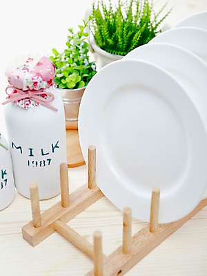 포토 JPG 스튜디오촬영 식물 그릇 식기 접시 화분 생활용품 백그라운드 주방용품 실내 사람없음 우유병 허브 일렬 미니화분 우드접시꽂이 접시꽂이 국내포토 병_용기 내부 우유 오브젝트 꽂이 파일형식