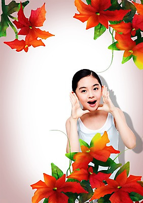 PSD 식물 편집이미지 학생 라이프스타일 여학생 여자 꽃 컬러 잎 중학생 청소년 한명 서기 사람 동양인 손짓 상반신 라이프 앞모습 10대 빨간색 민소매 뷰티 손들기 십대라이프스타일 외침 한국인 부름 여자만 여자한명만 십대만 십대여자만 십대여자한명만 이미지편집 1 뷰포인트 상의 모션 인종 생활 소리 파일형식