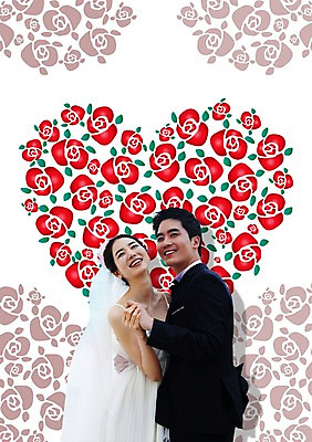 PSD 식물 편집이미지 커플 응시 드레스 여자 남자 꽃 행복 신부 커플라이프 웨딩드레스 신랑 결혼 안기 사랑 미소 웃음 사람 정장 턱시도 상반신 성인 두명 장미 손잡기 하트 축하 즐거움 성인만 이미지편집 모양 라이프스타일 시선 옷 감정 컨셉 관계 모션 표정 이벤트 파일형식