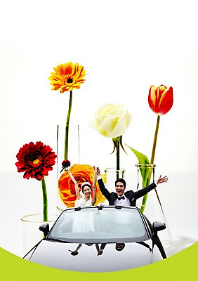 PSD 식물 편집이미지 커플 드레스 여자 남자 꽃 행복 신부 교통수단 부케 커플라이프 웨딩드레스 신랑 결혼 자동차 나비넥타이 서기 미소 웃음 들기 사람 동양인 정장 턱시도 손짓 상반신 성인 두명 손들기 손잡기 만세 드라이브 한국인 신혼여행 즐거움 스포츠카 웨딩카 성인만 이미지편집 라이프스타일 옷 감정 육상교통 꽃다발 교통 관계 모션 넥타이 표정 인종 이벤트 운전 파일형식