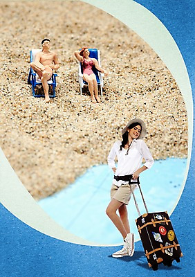 전신 PSD 편집이미지 모자 계절 여자 모래 여행 가방 휴가 한명 서기 사람 성인 해변 여름 여름휴가 바캉스 모래사장 모형 캐리어 여행가방 피규어 선베드 여자만 여자한명만 성인여자만 성인만 이미지편집 1 잡화 바다 의자 모션 미니어처 파일형식 여름_계절