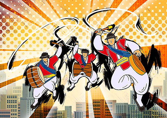 전신 PSD 한국문화 남자 악기 일러스트 응원 하계올림픽 타악기 한국 국악기 서기 사람 빌딩 성인 건물 세명 파이팅 전통놀이 자신감 풍물놀이 사물놀이 북 장구 열정 징 남자만 성인남자만 성인만 국내일러스트 동양문화 전통 건축물 감정 아시아 음악 올림픽 모션 놀이 국악 전통공연 파일형식