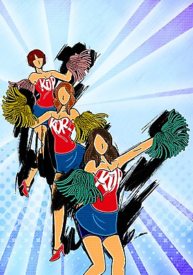 전신 PSD 여자 올림픽 유니폼 일러스트 응원 하계올림픽 한국 서기 사람 성인 세명 파이팅 기쁨 응원용품 자신감 치어리더 열정 응원수술 여자만 성인여자만 성인만 국내일러스트 옷 감정 아시아 스포츠 모션 오브젝트 파일형식