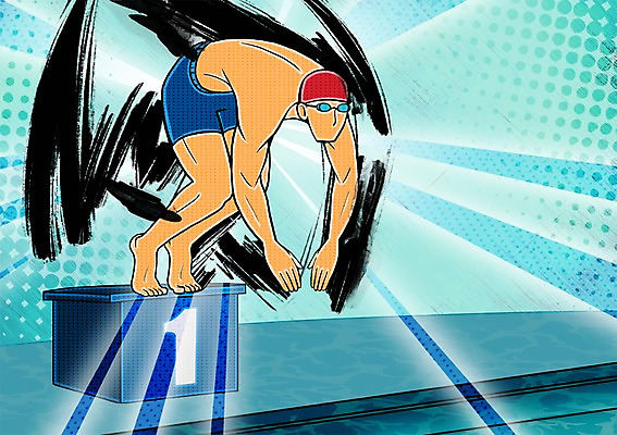 PSD 1 남자 스포츠 올림픽 일러스트 하계올림픽 운동선수 수영장 한국 한명 사람 상반신 성인 운동 숫자 파이팅 수영 자신감 출발 열정 수영선수 남자만 남자한명만 성인남자만 성인만 국내일러스트 문자 감정 아시아 컨셉 모션 건강 수상스포츠 파일형식