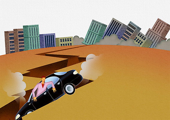 PSD 남자 일러스트 자동차 자연현상 자연 한명 사람 빌딩 상반신 성인 건물 피해 고통 위험 자연재해 재해 손실 지진 남자만 남자한명만 성인남자만 성인만 국내일러스트 1 건축물 감정 육상교통 컨셉 생태계 파일형식