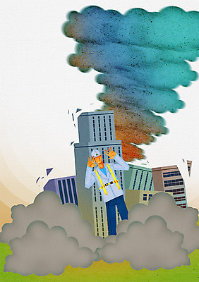 전신 PSD 남자 일러스트 자연현상 자연 바람 노동자 한명 서기 사람 빌딩 성인 건물 피해 고통 회오리 안전모 위험 자연재해 재해 토네이도 허리케인 회오리바람 남자만 남자한명만 성인남자만 성인만 국내일러스트 자연요소 직업 1 건축물 감정 컨셉 모션 날씨 헬멧 안전장비 생태계 파일형식