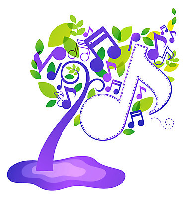 나무 식물 배너 음악 백그라운드 잎 연주 음표 일러스트 노래 나뭇잎 안내 프레임 틀 사람없음 알림 국내일러스트 AI파일 기호 문화예술 파일형식 벡터