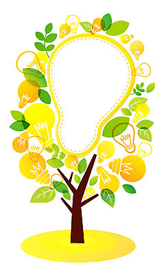 나무 식물 배너 백그라운드 잎 일러스트 전구 나뭇잎 조명 안내 프레임 틀 사람없음 알림 백열등 국내일러스트 AI파일 파일형식 벡터