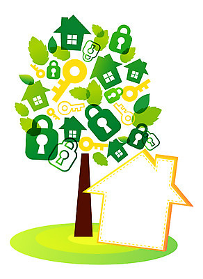 모양 나무 식물 배너 백그라운드 잎 일러스트 열쇠 나뭇잎 안내 주택 프레임 자물쇠 틀 사람없음 알림 잠금 열쇠구멍 국내일러스트 AI파일 건물 보안 파일형식 벡터