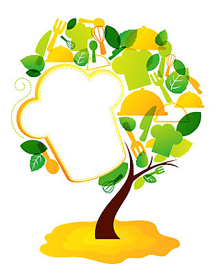 나무 식물 모자 배너 백그라운드 포크 잎 일러스트 주방용품 나뭇잎 안내 프레임 요리사모자 틀 사람없음 숟가락 나이프 칼 알림 거품기 국내일러스트 AI파일 모자_잡화 식기 잡화 생활용품 수저 요리사 파일형식 벡터