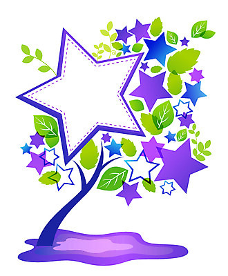 나무 식물 배너 별 백그라운드 잎 일러스트 나뭇잎 안내 프레임 틀 사람없음 알림 국내일러스트 AI파일 자연요소 파일형식 벡터