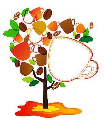 나무 식물 배너 커피 백그라운드 잎 일러스트 나뭇잎 잔 콩 안내 프레임 틀 사람없음 컵 머그컵 원두 커피잔 알림 국내일러스트 AI파일 식기 음료 곡류 파일형식 벡터