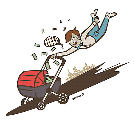 전신 남자 말풍선 지폐 돈 일러스트 한명 빌딩 성인 건물 부모 아기용품 육아 아빠 가난 유모차 푸어족 부족 낭비 과소비 육아비용 남자만 남자한명만 성인남자만 성인만 육아대디 싱글대디 한부모가족 국내일러스트 AI파일 1 건축물 컨셉 가족 사람 재산 소비 오브젝트 신조어 파일형식 벡터