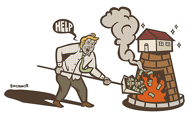 전신 남자 말풍선 지폐 돈 일러스트 비즈니스 불 부동산 주택 한명 서기 성인 건물 비즈니스맨 연기 가난 삽 내집마련 푸어족 부족 낭비 과소비 남자만 남자한명만 성인남자만 성인만 국내일러스트 AI파일 자연요소 1 건축물 컨셉 모션 사람 직장인 재산 소비 신조어 파일형식 벡터