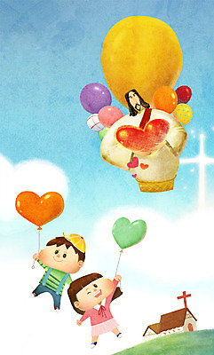 PSD 구름 여자 남자 기독교 종교 어린이 백그라운드 십자가 일러스트 미소 웃음 사람 소녀 소년 성인 건물 세명 교회 믿음 희망 기구 열기구 하트 예수 풍선 국내일러스트 자연요소 모양 건축물 감정 항공교통 종교건축 표정 신_종교 파일형식