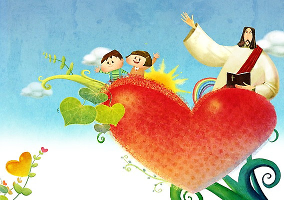 PSD 식물 구름 여자 남자 기독교 종교 어린이 백그라운드 무지개 잎 일러스트 사랑 미소 웃음 사람 소녀 소년 성인 세명 태양 믿음 성경 희망 하트 예수 국내일러스트 자연요소 모양 감정 종교용품 표정 신_종교 파일형식