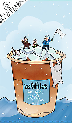 PSD 동물 라이프스타일 계절 남자 커피 음료 겨울 일러스트 곰 포유류 사람 여러명 성인 라이프 얼음 눈 깃발 남극 오브젝트 펭귄 북극곰 아이스커피 남자만 성인남자만 성인만 국내일러스트 자연요소 다수 조류 날씨 생활 극지방 파일형식