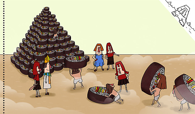 PSD 라이프스타일 여자 남자 한식 음식 일러스트 밥 이집트 사람 여러명 성인 라이프 분식 오브젝트 피라미드 김밥 성인만 국내일러스트 건축물 다수 아프리카 생활 랜드마크 파일형식