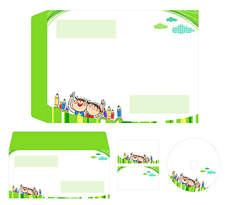 구름 템플릿 여자 남자 어린이 명함 명함템플릿 봉투 서류봉투 편지봉투 소녀 소년 두명 세트 필기구 연필 CD 패키지 CD자켓 봉투템플릿 우편봉투 어린이만 이미지템플릿 AI파일 자연요소 문구용품 학용품 사람 편지 우편물 파일형식 벡터