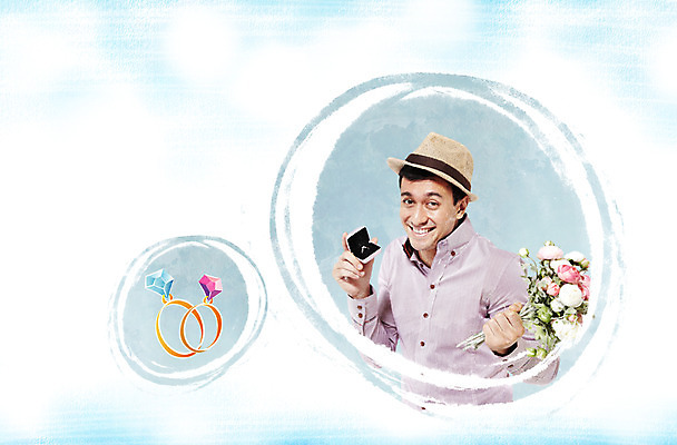 PSD 외국인 식물 편집이미지 모자 라이프스타일 남자 꽃 행복 꽃다발 결혼 프로포즈 선물 사랑 한명 미소 웃음 사람 이벤트 상반신 성인 축하 반지 보석 다이아몬드 반지케이스 다이아몬드반지 예물반지 남자만 남자한명만 성인남자만 성인만 이미지편집 1 잡화 감정 컨셉 장신구 표정 인종 생활 광석 보관함 파일형식