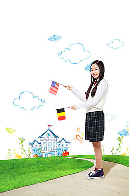 전신 PSD 식물 구름 편집 편집이미지 학생 라이프스타일 여학생 여자 교육 교복 길 학교 중학생 청소년 하늘 거리 한명 서기 미소 웃음 사람 동양인 잔디 초원 건물 10대 스쿨라이프 십대라이프스타일 한국인 깃발 풀 성조기 국기 벨기에국기 여자만 여자한명만 십대만 십대여자만 십대여자한명만 이미지편집 자연요소 1 건축물 옷 모션 표정 인종 생활 파일형식