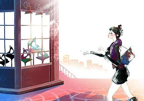 PSD 모델 우먼라이프 라이프스타일 잡화 여자 패션 구두 포즈 가방 일러스트 한명 서기 사람 손짓 성인 라이프 쇼핑 전시 핸드백 가리킴 하이힐 여성화 쇼윈도 진열장 여자만 여자한명만 성인여자만 성인만 국내일러스트 1 신발 모션 생활 파일형식