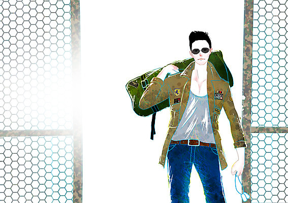 PSD 모델 라이프스타일 패션 남자 맨라이프 포즈 가방 일러스트 한명 서기 사람 성인 라이프 선글라스 철조망 철망 남자만 남자한명만 성인남자만 성인만 국내일러스트 1 잡화 안경 모션 생활 파일형식