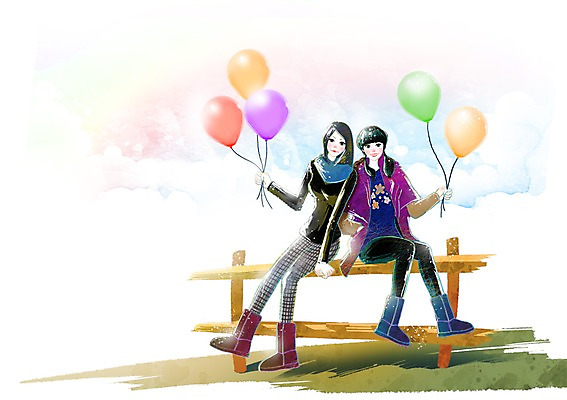 전신 PSD 구름 모델 우먼라이프 라이프스타일 계절 여자 패션 포즈 겨울 일러스트 하늘 부츠 미소 웃음 사람 앉기 성인 두명 라이프 울타리 풍선 어그부츠 여자만 성인여자만 성인만 국내일러스트 자연요소 신발 모션 표정 생활 담장 파일형식