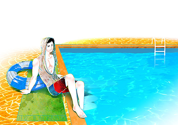 전신 PSD 모델 라이프스타일 계절 패션 남자 맨라이프 포즈 일러스트 수영장 한명 미소 웃음 사람 앉기 성인 라이프 여름 풀장 수영 튜브 남자만 남자한명만 성인남자만 성인만 국내일러스트 1 모션 표정 생활 수상스포츠 파일형식