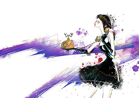 PSD 모델 우먼라이프 라이프스타일 여자 패션 포즈 일러스트 한명 사람 앉기 성인 라이프 쇼핑 전화기 통화 주문 여자만 여자한명만 성인여자만 성인만 국내일러스트 1 모션 생활 파일형식