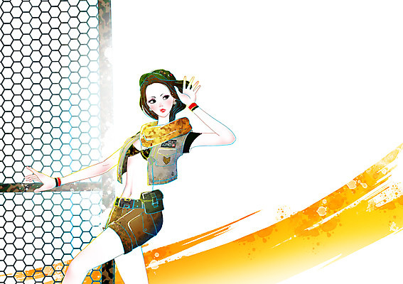 PSD 모델 모자 우먼라이프 라이프스타일 여자 패션 포즈 일러스트 한명 서기 사람 손짓 성인 라이프 철조망 철망 여자만 여자한명만 성인여자만 성인만 국내일러스트 1 잡화 모션 생활 파일형식