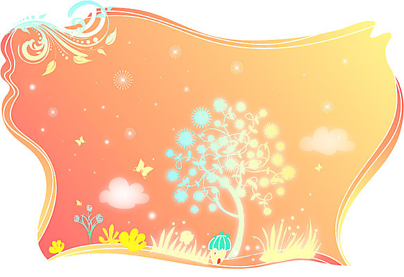 나무 식물 동물 구름 템플릿 문양 꽃 줄기 나비 곤충 백그라운드 잎 무늬 카드템플릿 하늘 주택 프레임 꽃나무 틀 사람없음 건물 풀 신비 이미지템플릿 AI파일 카드프레임 자연요소 건축물 컨셉 카드_감사 파일형식 벡터