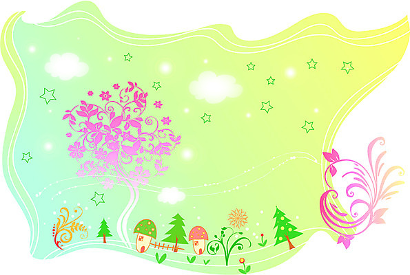 나무 식물 구름 템플릿 문양 꽃 별 줄기 백그라운드 무늬 카드템플릿 하늘 주택 프레임 틀 사람없음 건물 울타리 풀 신비 이미지템플릿 AI파일 카드프레임 자연요소 건축물 컨셉 카드_감사 담장 파일형식 벡터