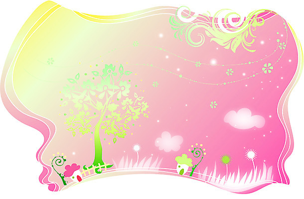 나무 식물 구름 템플릿 문양 꽃 줄기 백그라운드 무늬 꽃무늬 카드템플릿 하늘 주택 프레임 틀 사람없음 건물 울타리 풀 신비 이미지템플릿 AI파일 카드프레임 자연요소 건축물 컨셉 카드_감사 담장 파일형식 벡터