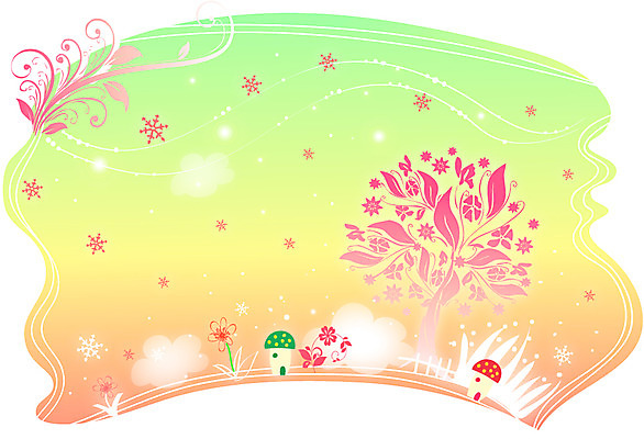 나무 식물 구름 템플릿 문양 꽃 백그라운드 무늬 카드템플릿 주택 프레임 틀 사람없음 건물 울타리 눈송이 신비 이미지템플릿 AI파일 카드프레임 자연요소 건축물 컨셉 카드_감사 눈_날씨 담장 파일형식 벡터