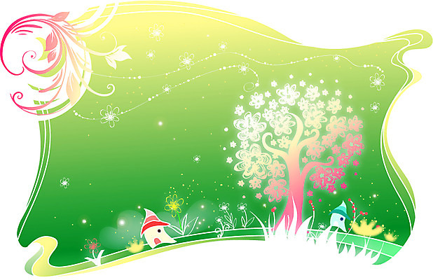 나무 식물 구름 템플릿 문양 꽃 백그라운드 무늬 꽃무늬 카드템플릿 주택 프레임 틀 사람없음 건물 풀 신비 이미지템플릿 AI파일 카드프레임 자연요소 건축물 컨셉 카드_감사 파일형식 벡터