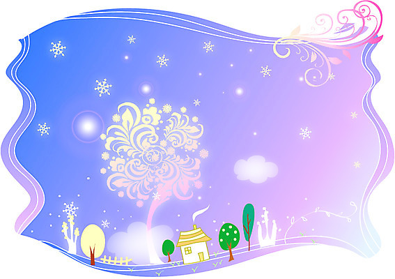 나무 식물 구름 템플릿 문양 백그라운드 무늬 카드템플릿 주택 프레임 틀 사람없음 건물 울타리 풀 눈송이 신비 이미지템플릿 AI파일 카드프레임 자연요소 건축물 컨셉 카드_감사 눈_날씨 담장 파일형식 벡터