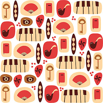 모양 문양 디자인 악기 생활용품 백그라운드 무늬 패턴 일러스트 도안 벽지 열쇠 담배 사람없음 책 카메라 패턴백그라운드 부채 건반 피아노 건반악기 바람개비 오브젝트 아기자기 국내일러스트 AI파일 음악 컨셉 전자제품 파일형식 벡터