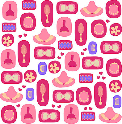 모양 문양 디자인 잡화 패션 리본 분홍색 컬러 생활용품 백그라운드 무늬 패턴 일러스트 목걸이 장신구 도안 벽지 사람없음 뷰티 패턴백그라운드 붓 머리빗 미용용품 지갑 오브젝트 여성용품 패션용품 아기자기 국내일러스트 AI파일 컨셉 파일형식 벡터