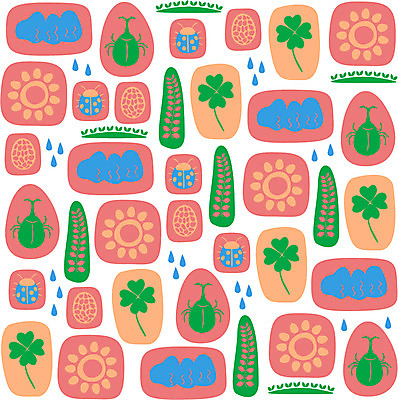 모양 식물 동물 문양 디자인 곤충 백그라운드 잎 무늬 패턴 일러스트 도안 자연 벽지 나뭇잎 사람없음 태양 패턴백그라운드 물방울 벌레 네잎클로버 클로버 무당벌레 아기자기 국내일러스트 AI파일 자연요소 컨셉 생태계 파일형식 벡터