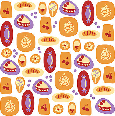 모양 문양 디자인 음식 빵 백그라운드 무늬 패턴 과일 일러스트 도안 벽지 아이스크림 디저트 막대사탕 사탕 사람없음 케이크 패턴백그라운드 체리 조각케이크 멜론 아기자기 국내일러스트 AI파일 컨셉 파일형식 벡터