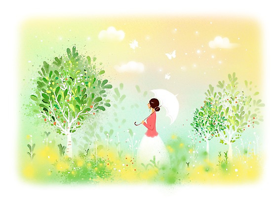 PSD 나무 식물 동물 구름 우먼라이프 여자 나비 곤충 백그라운드 일러스트 우산 상상 자연 하늘 휴식 상상일러스트 한명 서기 사람 성인 판타지 여자만 여자한명만 성인여자만 성인만 국내일러스트 자연요소 1 라이프스타일 컨셉 모션 생태계 파일형식