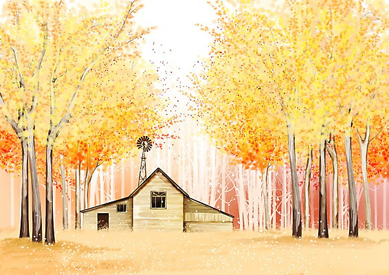 주간 PSD 나무 식물 건축물 사계절 계절 백그라운드 단풍 일러스트 자연 따뜻함 풍경 초원 사람없음 야외 건물 가을풍경 가을 숲속 숲 창고 풍향계 풍속계 가을배경 국내일러스트 자연요소 건축 잎 기계 생태계 파일형식 가을_계절