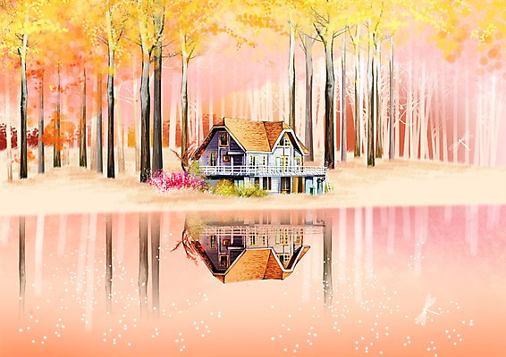 주간 PSD 나무 식물 동물 건축물 사계절 계절 호수 곤충 백그라운드 단풍 일러스트 자연 주택 따뜻함 물그림자 그림자 풍경 사람없음 야외 건물 강 반사 가을풍경 가을 잠자리 숲속 숲 별장 가을배경 국내일러스트 자연요소 건축 잎 생태계 파일형식 가을_계절