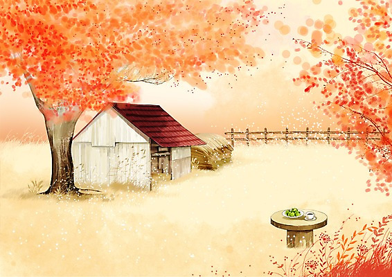 주간 PSD 나무 식물 건축물 사계절 계절 백그라운드 단풍 일러스트 자연 따뜻함 풍경 초원 사람없음 야외 건물 울타리 가을풍경 목장 가을 농촌 시골 볏짚 창고 가을배경 국내일러스트 자연요소 건축 잎 담장 짚 생태계 파일형식 가을_계절