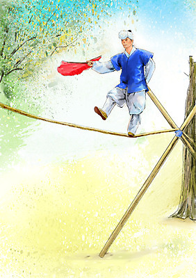 PSD 나무 식물 한국문화 한국전통 전통 남자 아시아 전통문화 밧줄 줄 포즈 백그라운드 일러스트 놀이 한국 한명 사람 성인 걷기 전통놀이 광대 부채 피에로 서커스 전통의상 한복 줄타기 곡예사 공중곡예 남사당놀이 사당패 재주꾼 남자만 남자한명만 성인남자만 성인만 국내일러스트 직업 1 동양문화 나라 문화 모션 묘기 파일형식